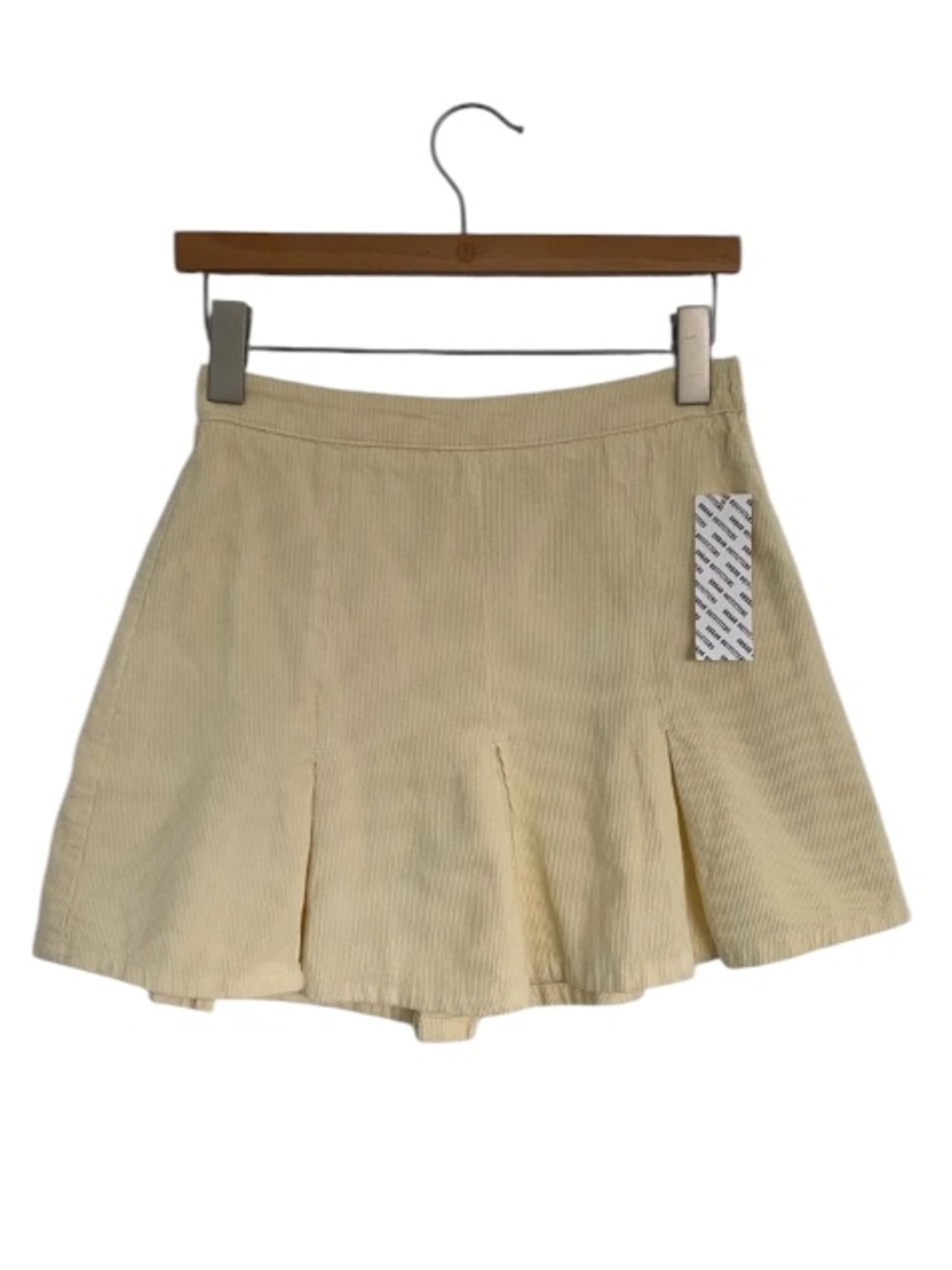 BDG Urban Outfitters NWT Pleated Butter Yellow Mini Skirt Y2K